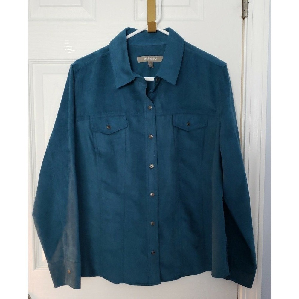Croftβ & Barrow Womans shirt/jacket Size Large Turquoise